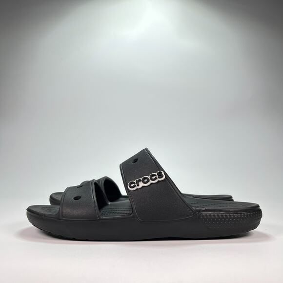 Crocs Classic Black All Terrain Slide Sandals Lightweight Men's Size 9 - Picture 3 of 9